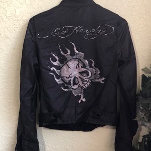 ED Hardy beautiful black Jacket with Rhine stones